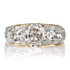 Three Stone Half Hoop Engagement Ring