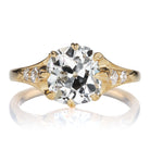 Elongated 2.39ct Old Mine Cut Diamond in Yellow Gold Setting