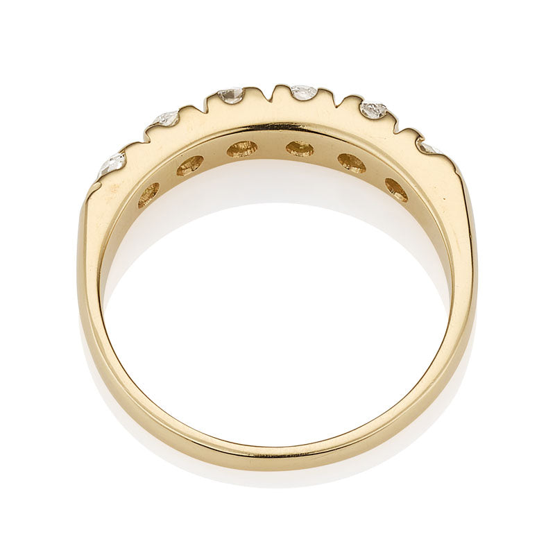 Old Mine Cut Half Hoop diamond