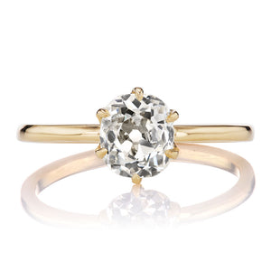 1.40ct Old Mine Cut Diamond Engagement Ring