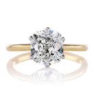 2ct Bright White Old Mine Cut Diamond Solitaire Engagement Ring