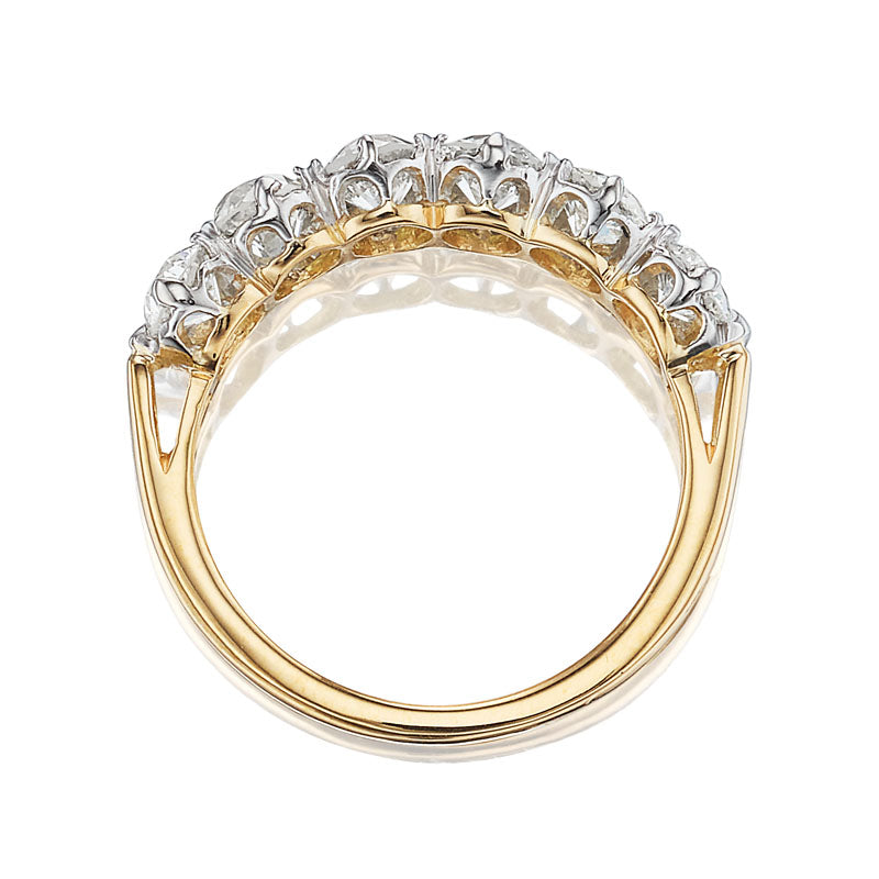 Two Tone Half Hoop diamond