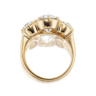 3 carat Old Mine Cut Engagement Ring with OMC Side Stones