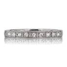 Vintage Platinum Diamond Wedding Band