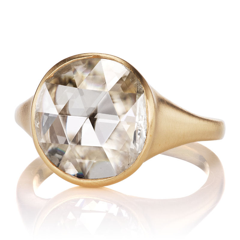 3.30ct cushion rose cut diamond diamond