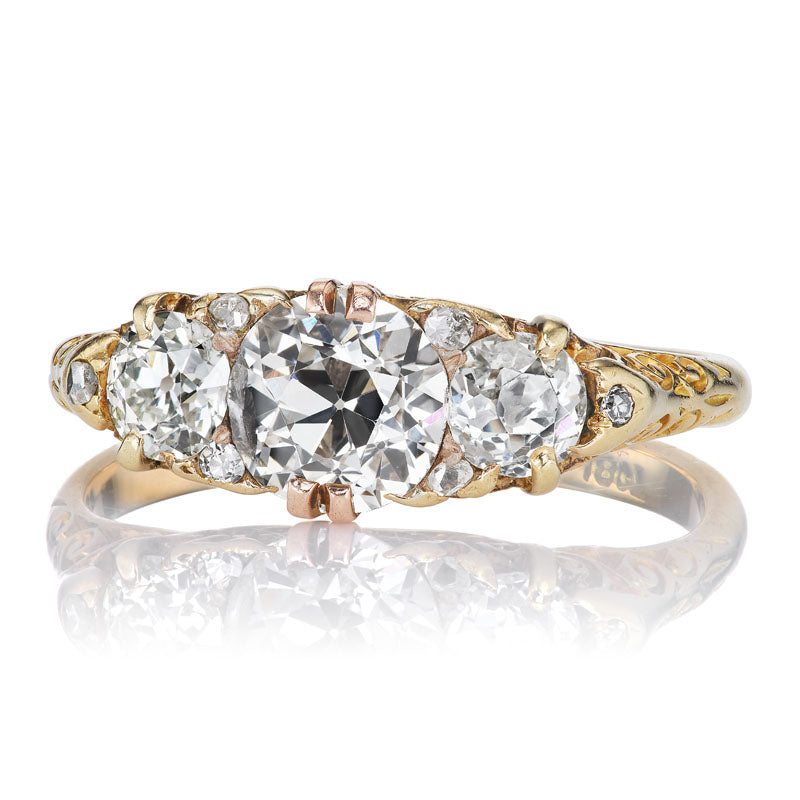 Half Hoop diamond engagement ring