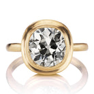 Bezel Set 2.96 ct Old European Cut Engagement Ring