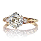 1.55 ct Old European Cut Vintage Two-Tone Engagement Ring