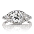 Antique 2.23ct Old European Cut Diamond in Detailed Platinum Setting