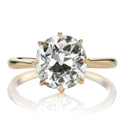 Deep Sparkle 2.85ct Old Mine Cut Diamond Solitaire Ring