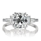 Antique Art Deco Old Mine Cut Diamond Ring with Baguettes