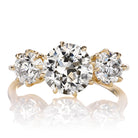 Vintage Three Stone Engagement Ring in Yellow Gold