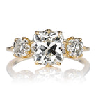 2.41ct Chunky Old Miner Diamond Ring with Side Stones