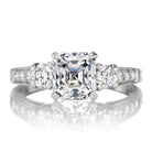 Vintage Tiffany & Co Asscher Cut Platinum Engagement Ring