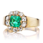 Vintage Colombian Emerald Cluster Ring
