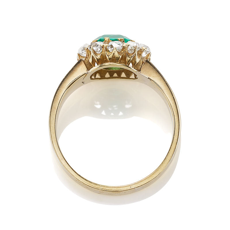 Vintage Colombian Emerald Cluster Ring