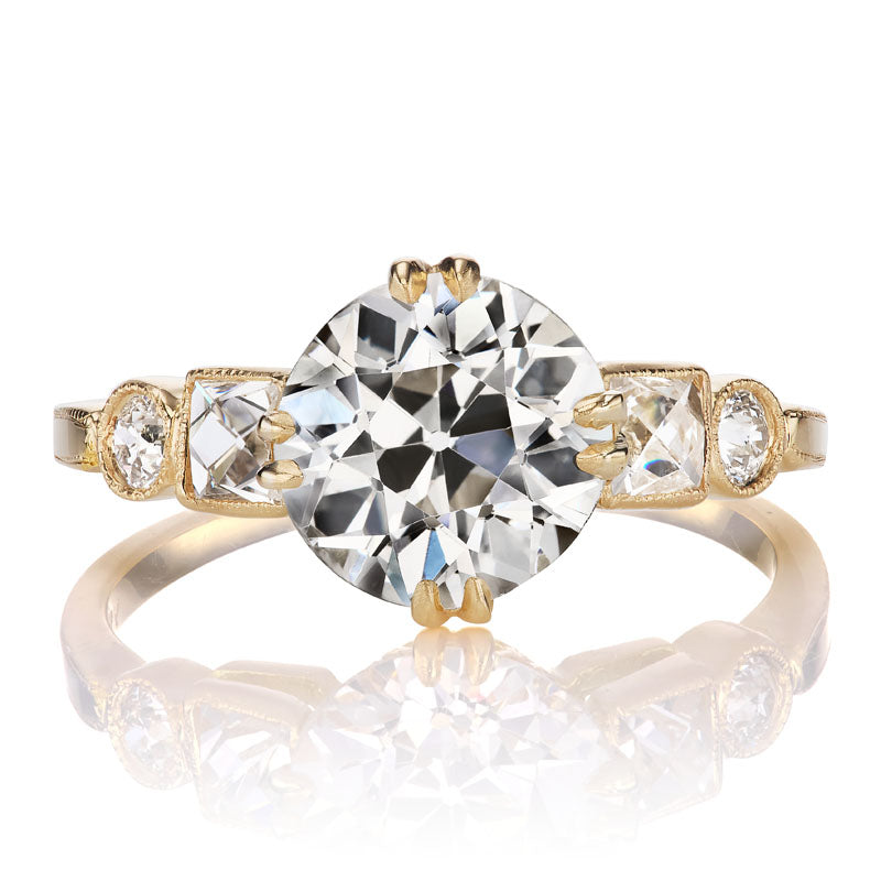 2.40ct Old Euro Diamond with Accent Stones