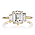 2.32ct Emerald Cut Diamond Ring with Baguettes