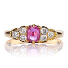 Vintage Edwardian Burmese Ruby & Diamond Engagement Ring