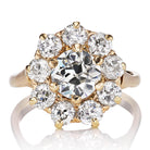 1.27ct Old European Cut Vintage Diamond Cluster Ring