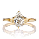 1.08ct Pear Shaped Split Shank Engagement Ring