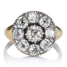 Antique Old Mine Cut Diamond Cluster Ring