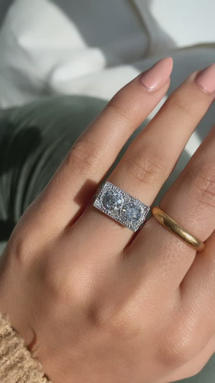 j-k-l color, vs clarity diamond rings in platinum setting