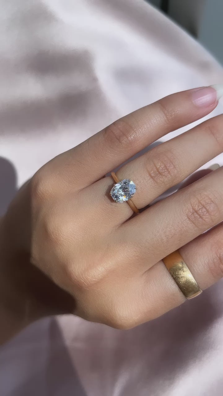 j-k-l color, vs clarity diamond in yellow gold setting