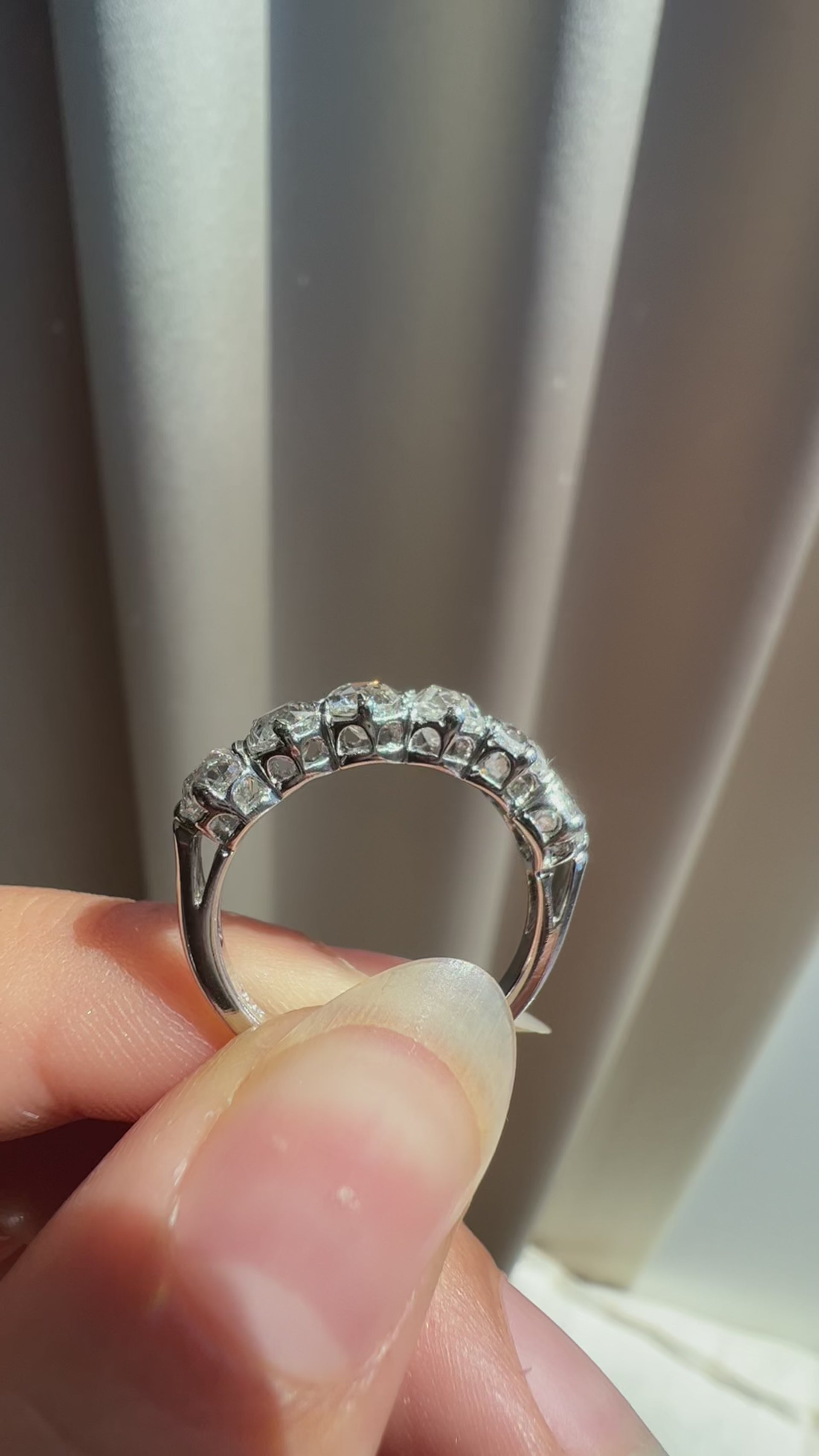 g-h-i color, vs clarity diamond in platinum setting