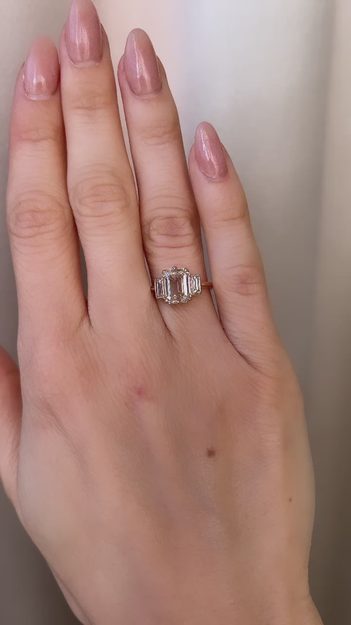 j-k-l color, vs clarity diamond in yellow gold setting