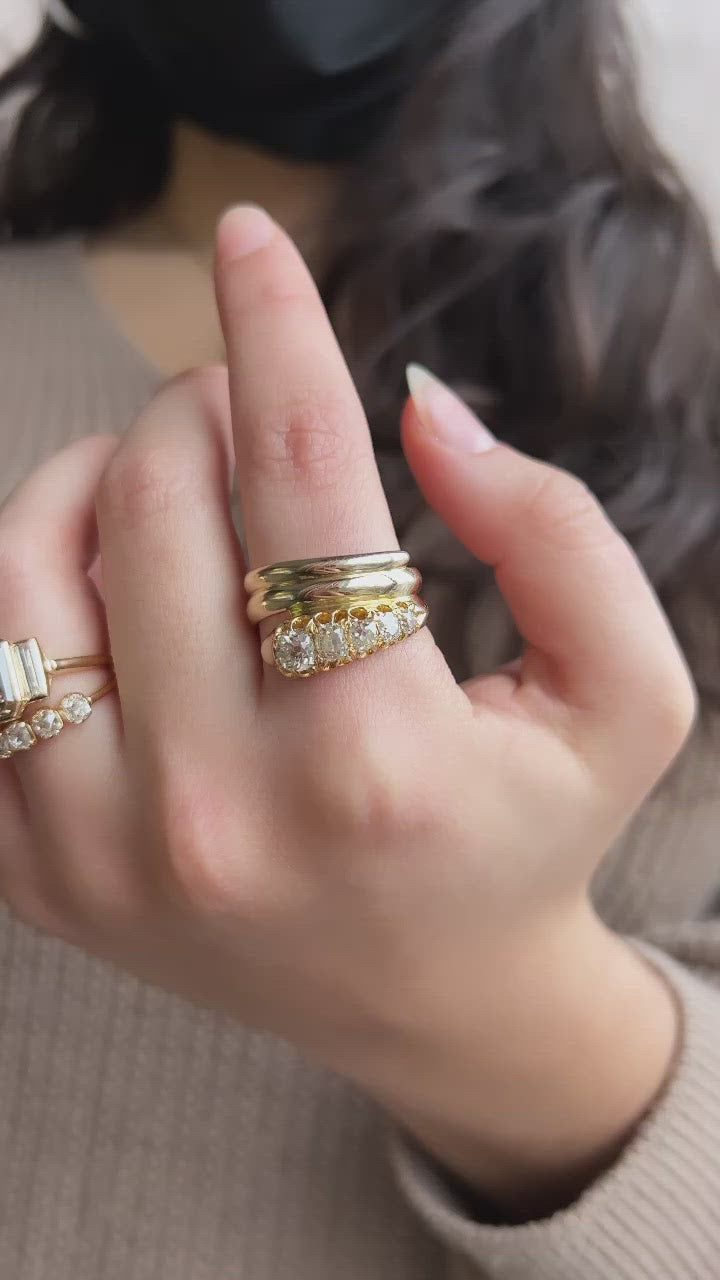 j-k-l color, vs clarity diamond in yellow gold setting