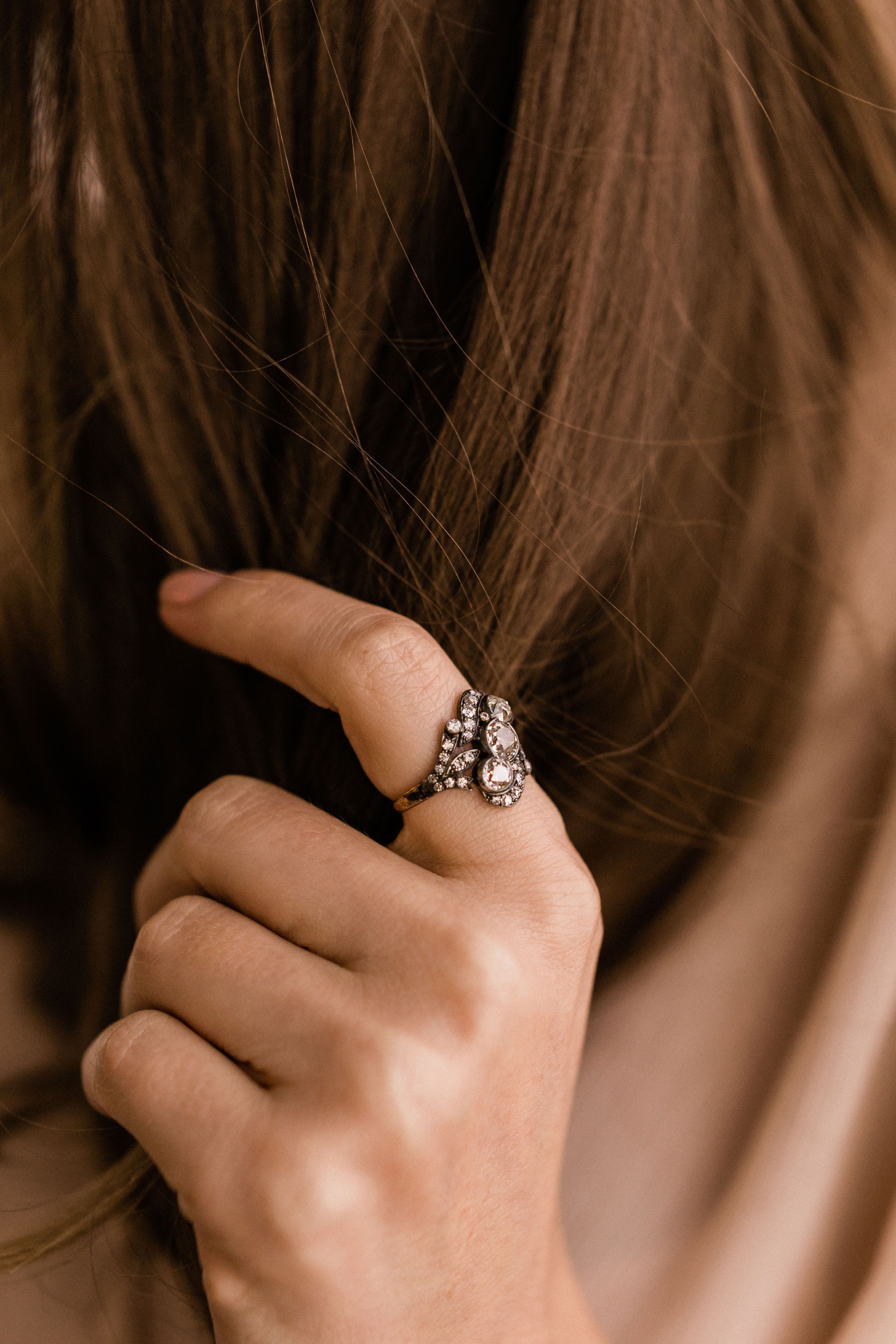 Art Nouveau Cocktail RIng
