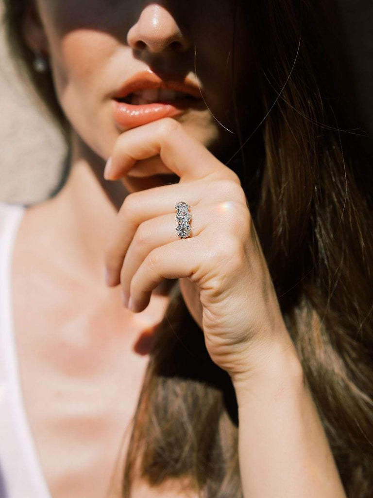 Antique Three Diamond Engagement Ring