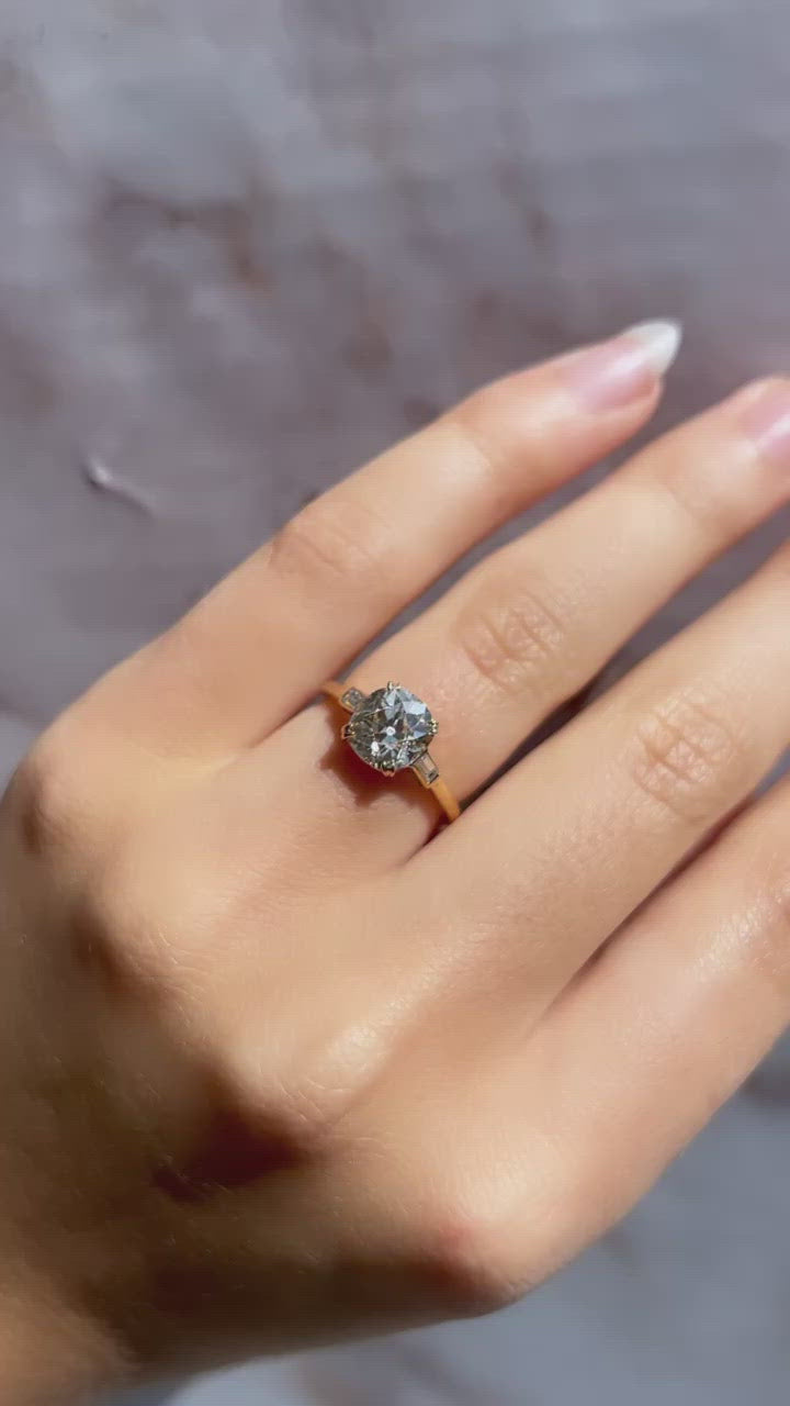  videos and images of vintage -Old Mine cut diamond 