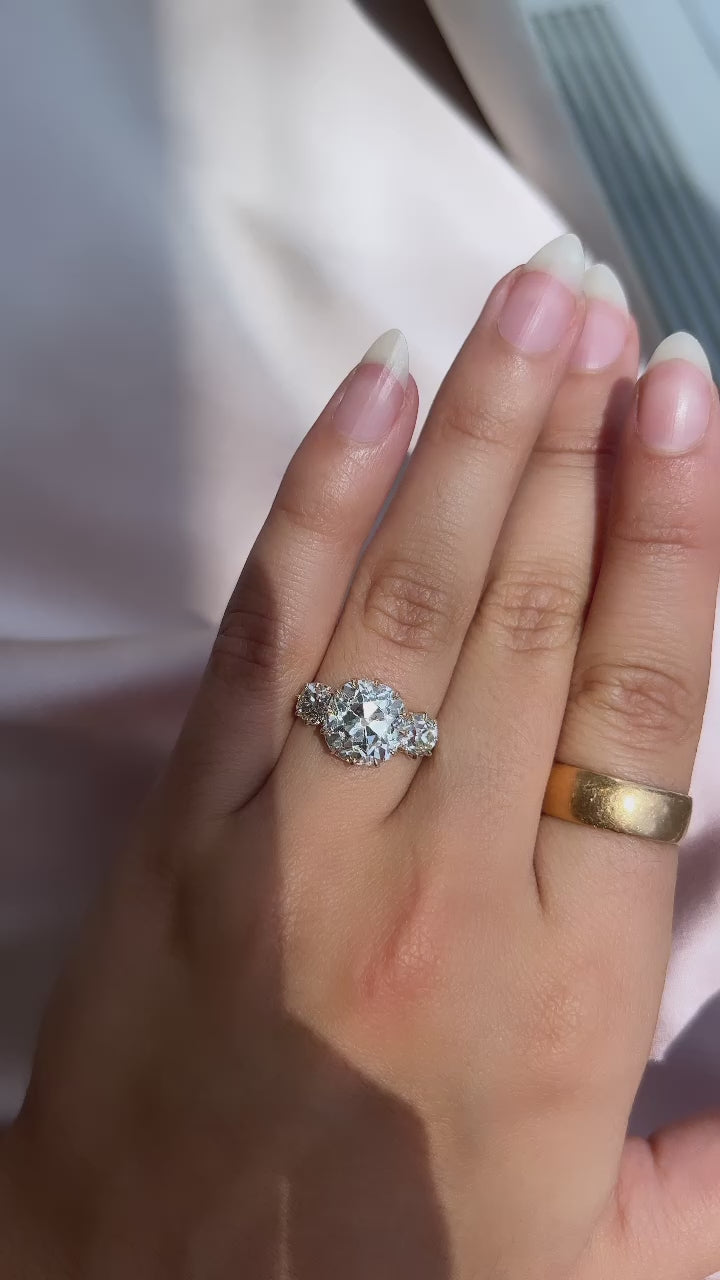 j-k-l color, vs clarity diamond in yellow gold setting