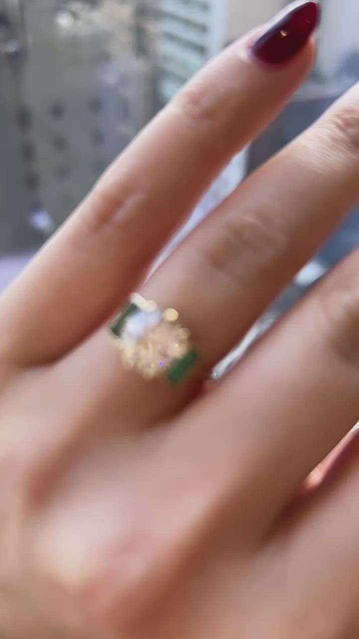 j-k-l color, vs clarity diamond in yellow gold setting