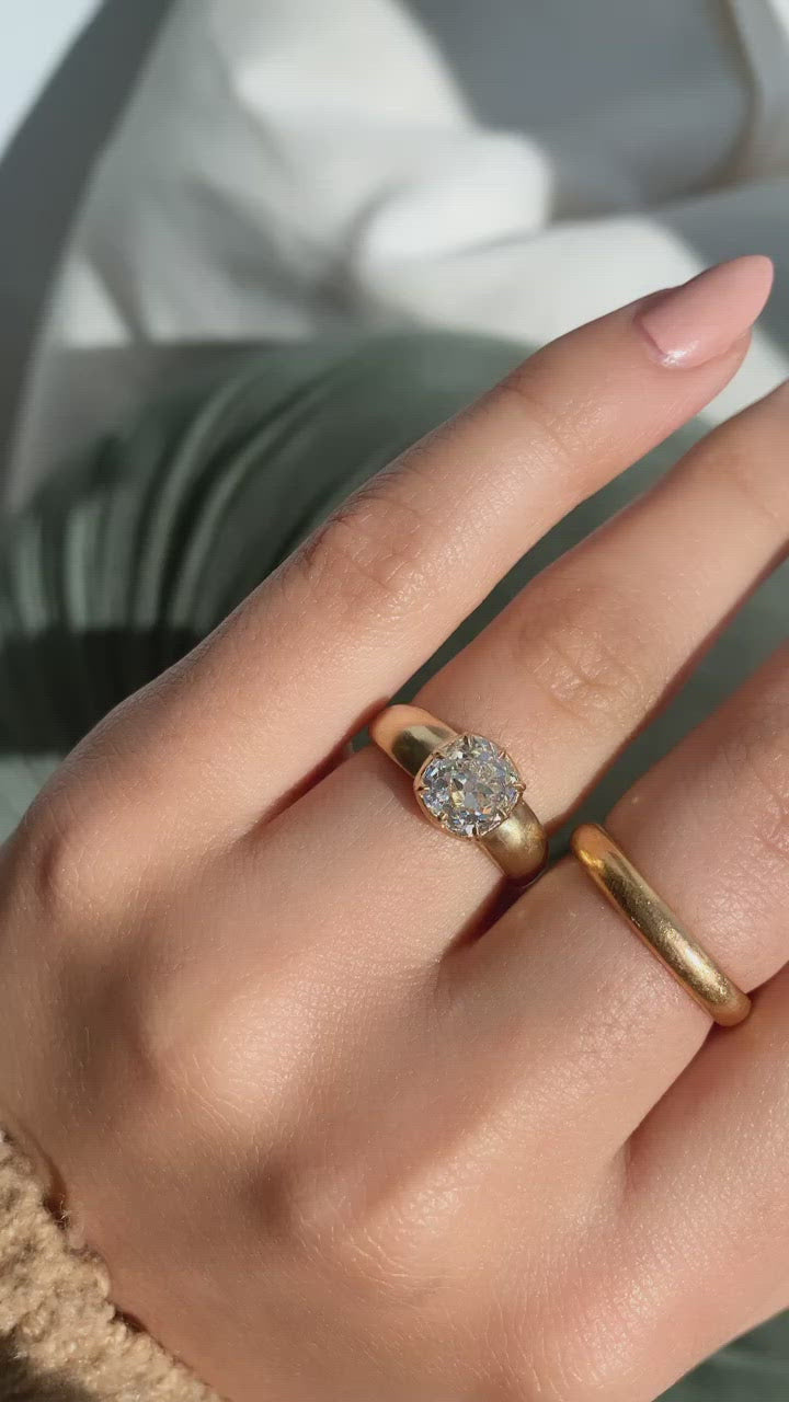  videos and images of vintage Rings-Old Mine cut diamond Rings