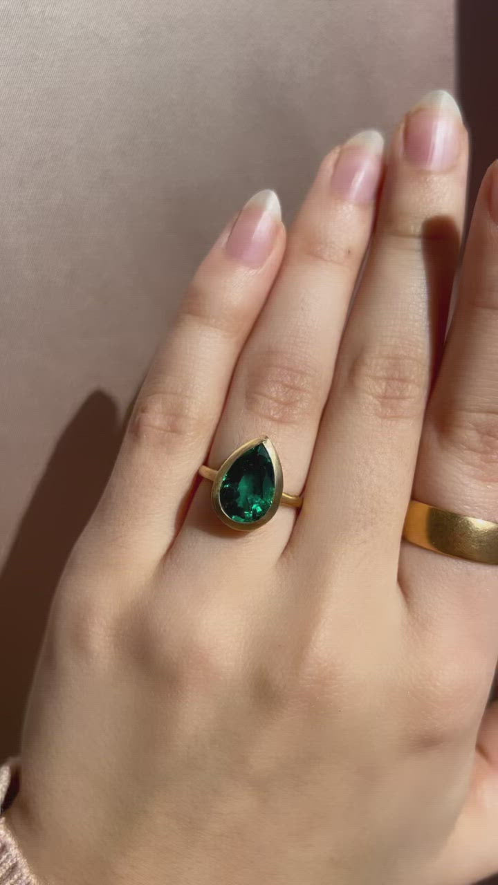 diamond in yellow gold setting