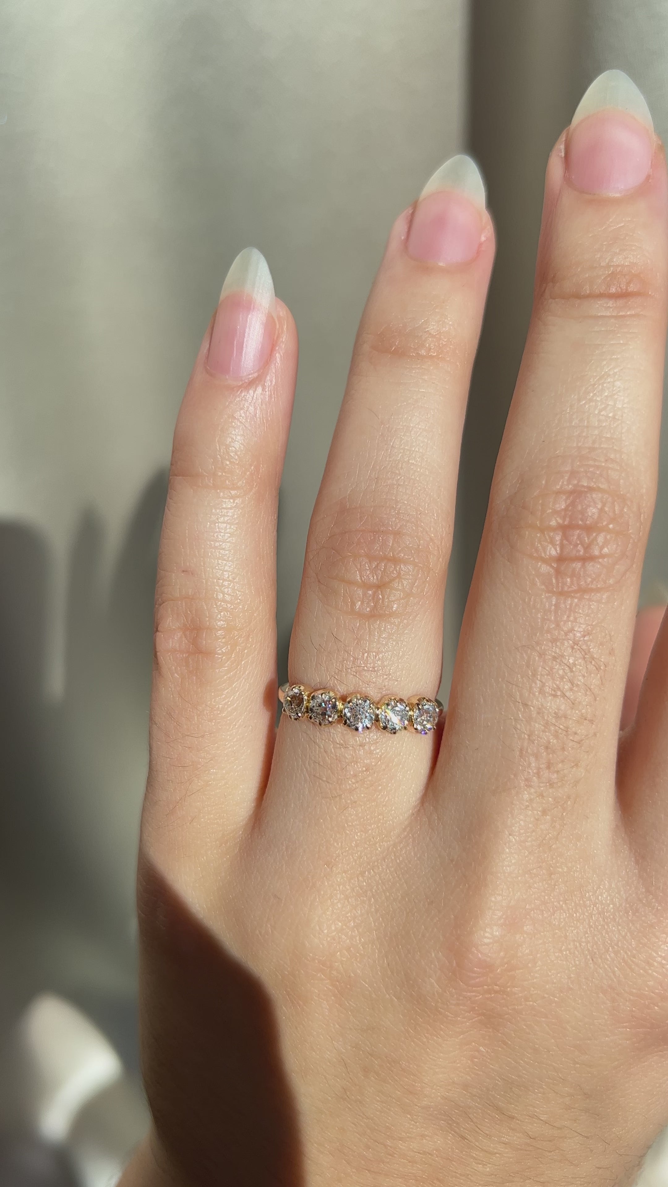 j-k-l color, vs clarity diamond in yellow gold setting