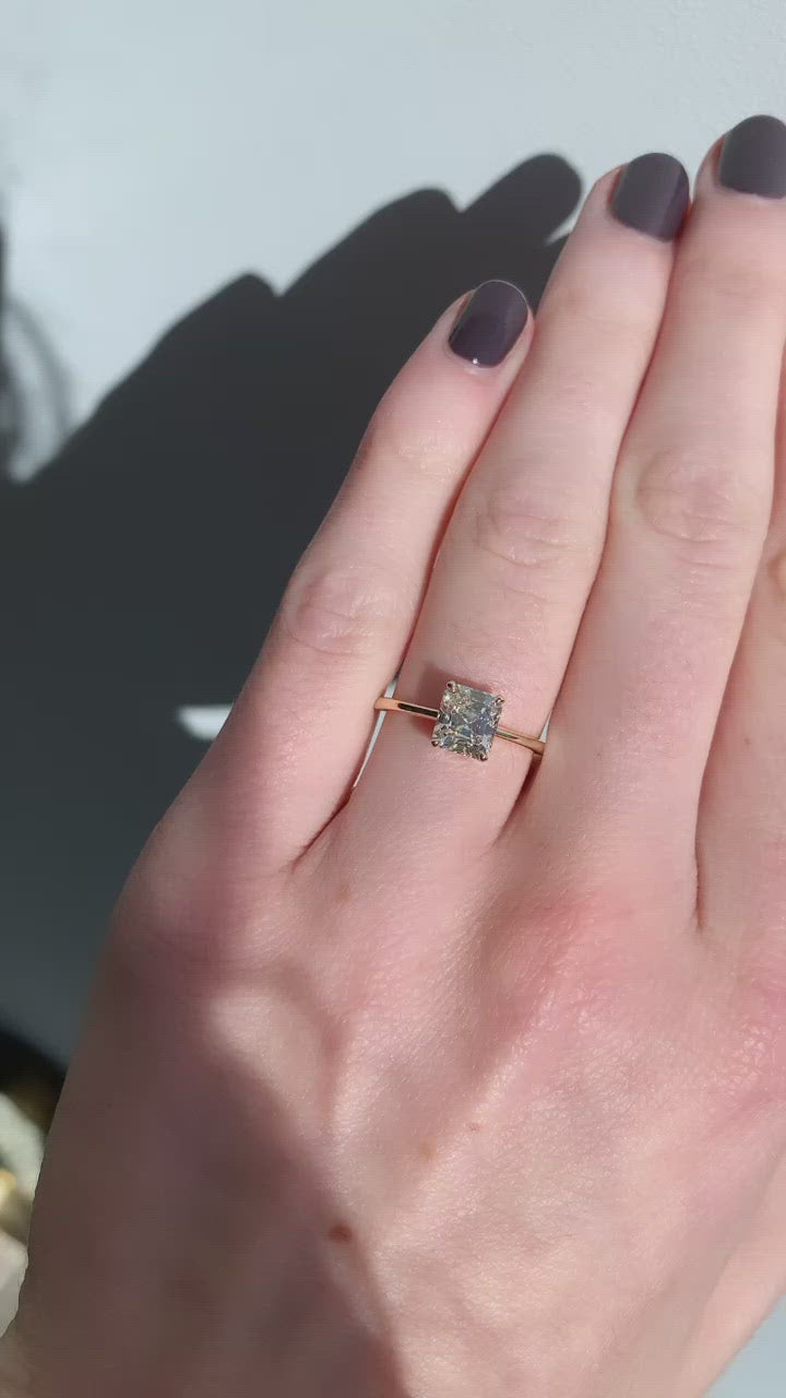 Step  cut diamond Rings