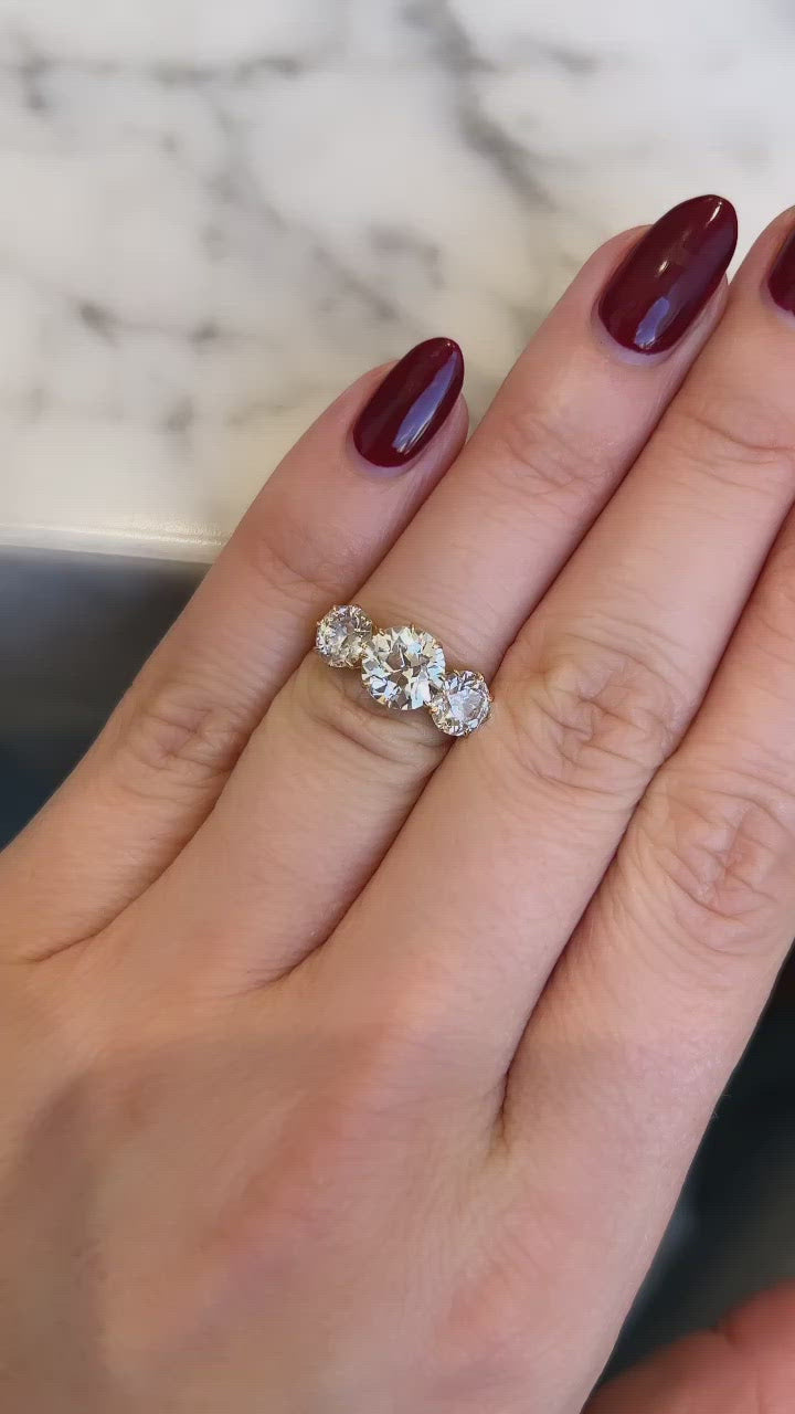 j-k-l color, vs clarity diamond in yellow gold setting