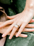 Cluster Three Stone Ring