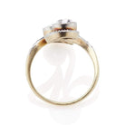 Art Nouveau cocktail ring of European origin.