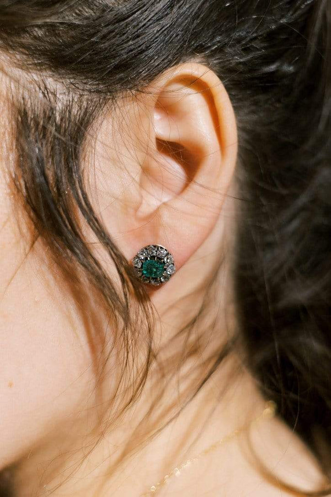Colombian Emerald and Diamond Earrings
