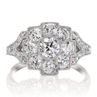Stunning Vintage Art Deco Cluster Ring in Platinum Setting