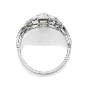 Stunning Vintage Art Deco Cluster Ring in Platinum Setting