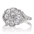 Stunning Vintage Art Deco Cluster Ring in Platinum Setting