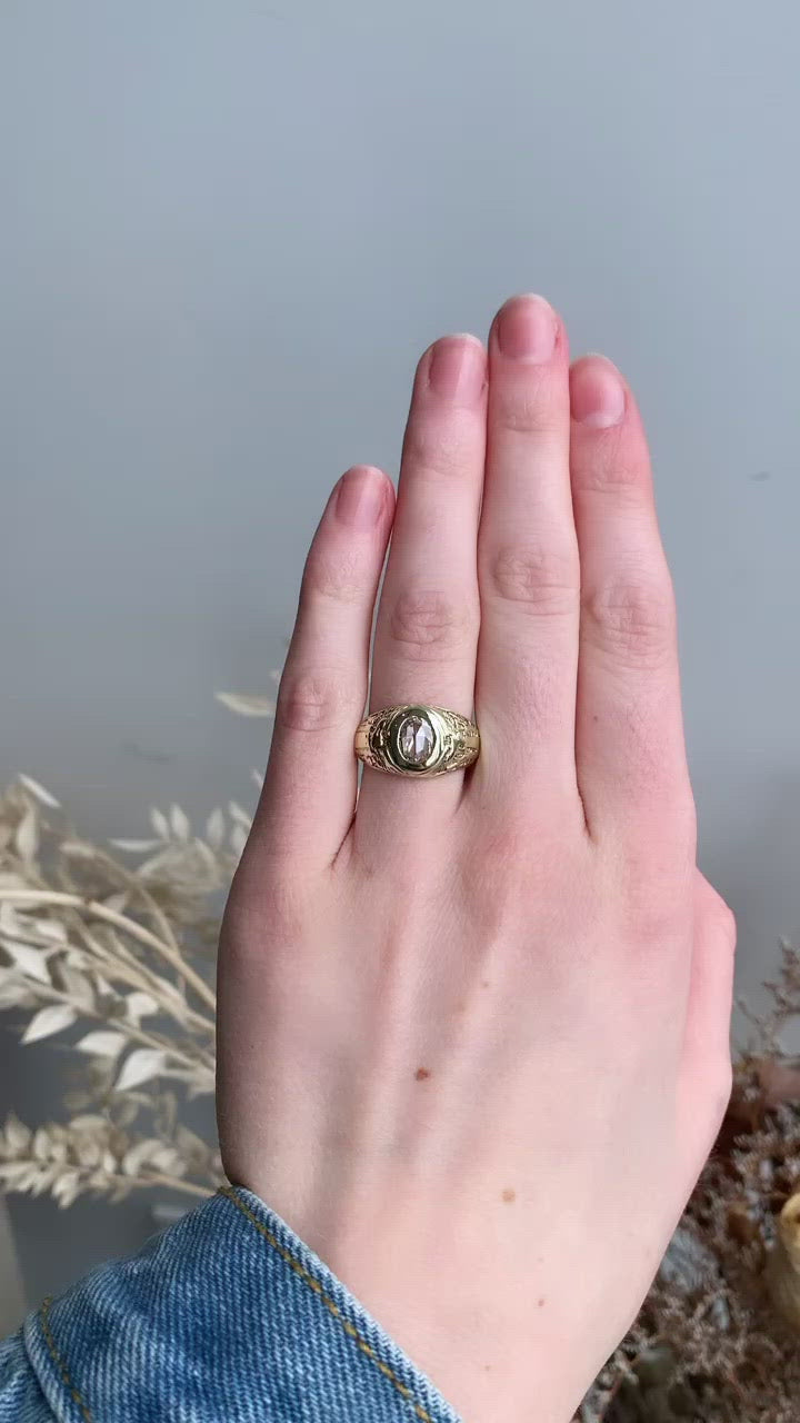 m-z color, si-i clarity diamond uncategorized in yellow gold setting