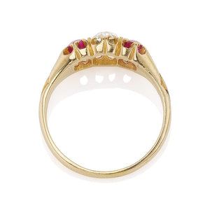 Authentic Vintage Diamond & Ruby Ring 