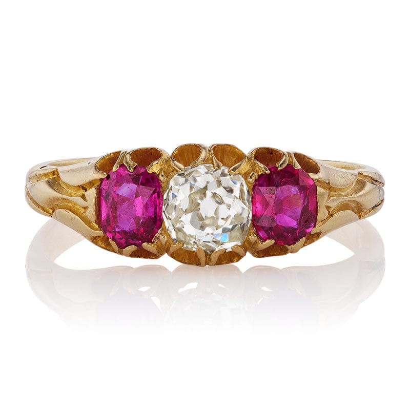 Authentic Vintage Diamond & Ruby Ring 